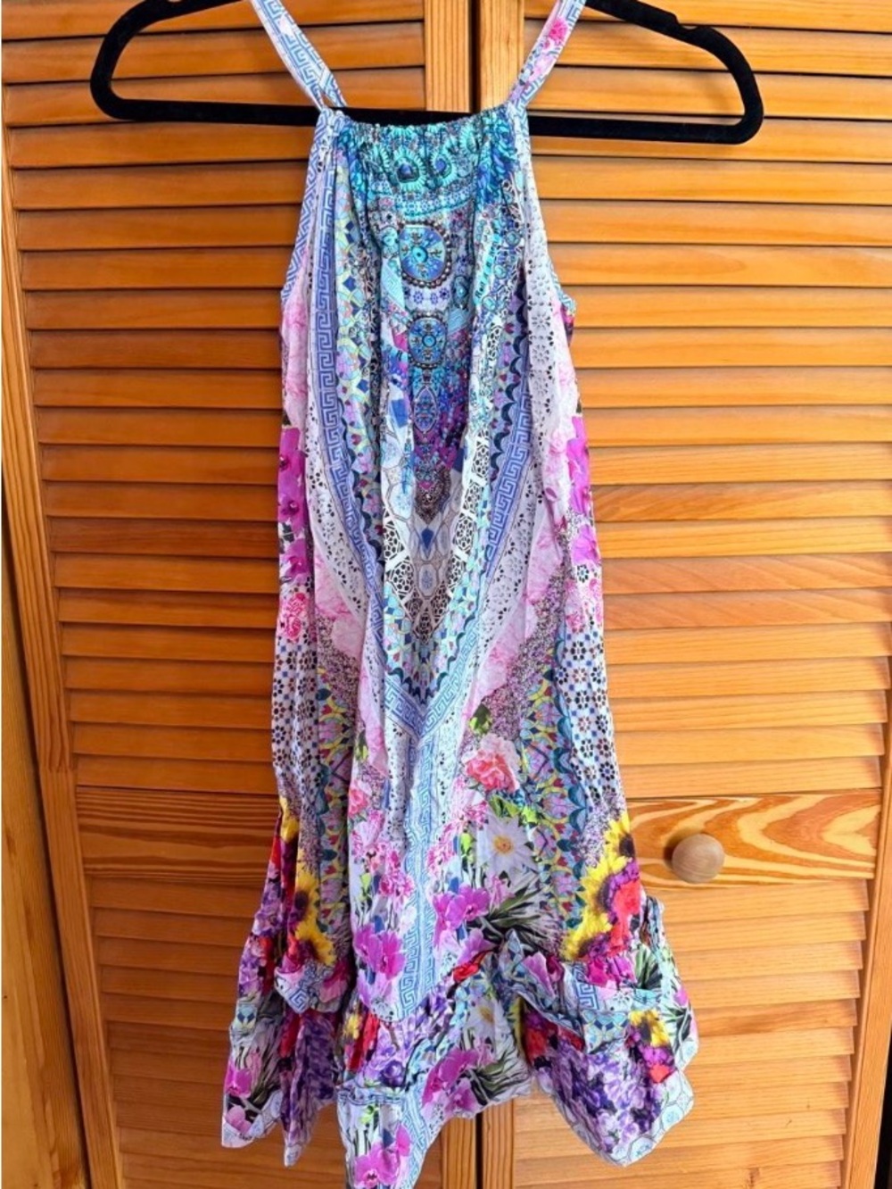 Camilla Kids Multicolor Floral Maxi Dress in Purple, Pink and Blue